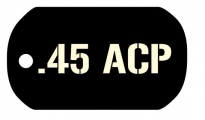 .45 ACP dog tag