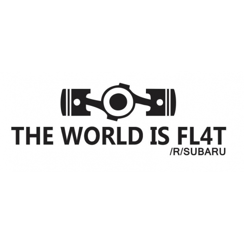 THE WORLD IS FL4T /r/subaru decal set