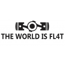 THE WORLD IS FL4T decal set