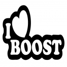 I heart Boost decal set of 3