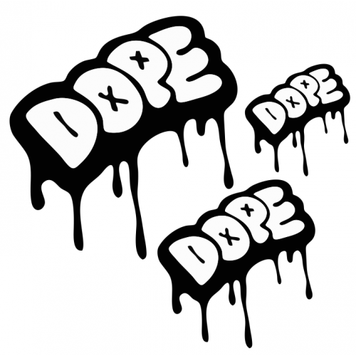 Dope decal set of 3