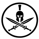 Spartan helmet sword decal set of 3