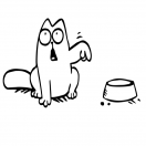 Cat empty bowl decal