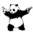 Banksy Panda with Guns Decal Set